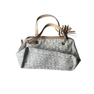 Calvin Klein signature monogram satchel handbag